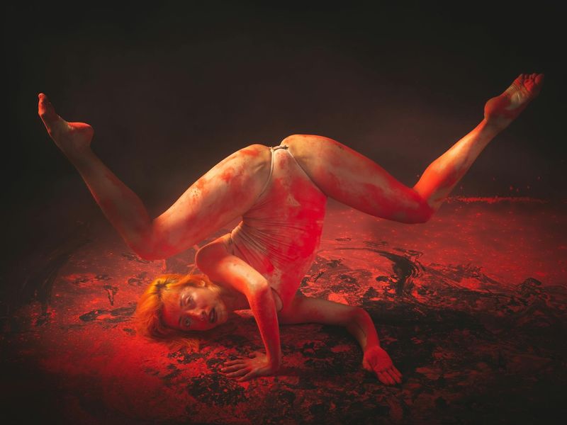 Visual representation of a man performing controlled strength movements